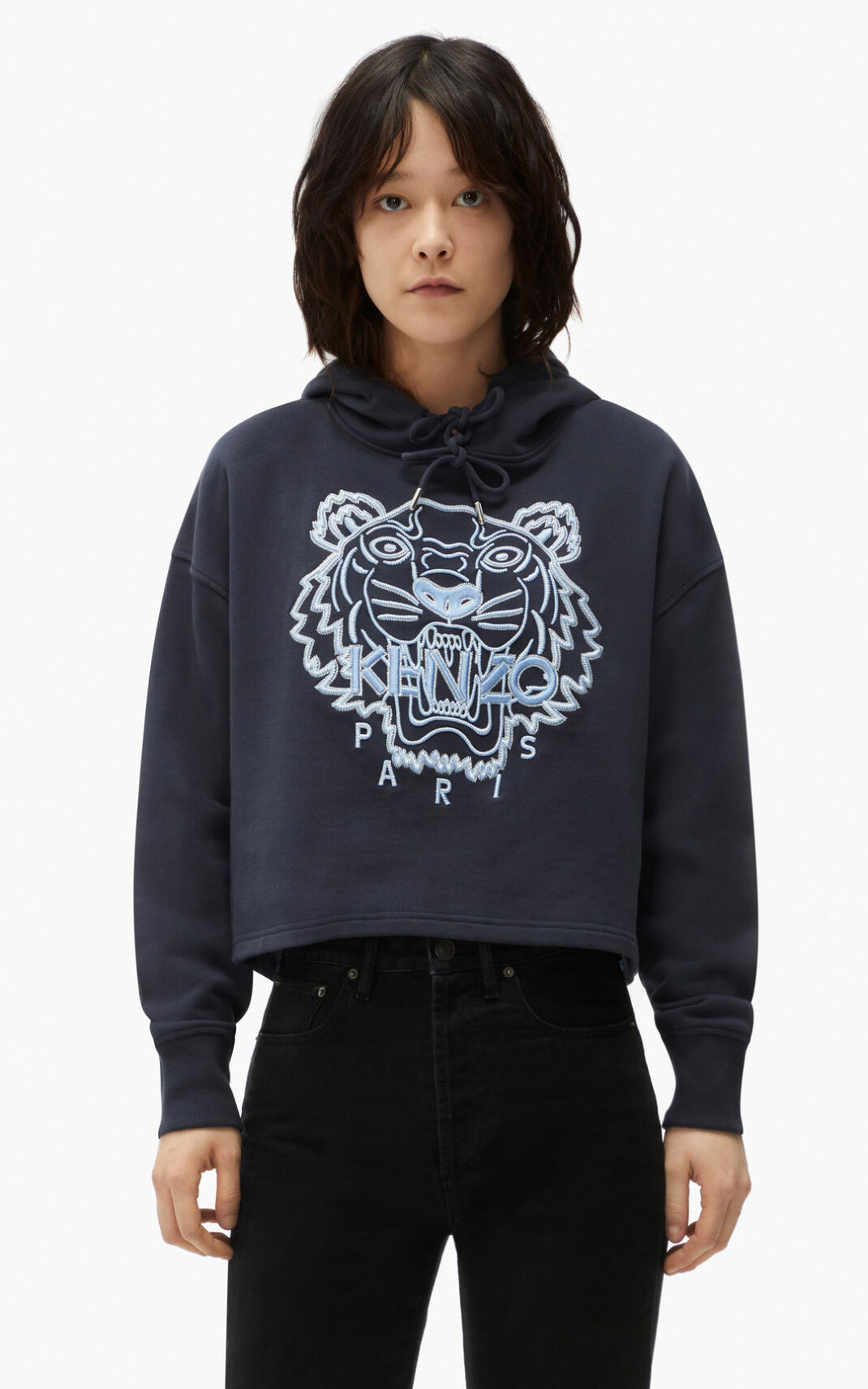 Sudaderas Con Capucha Kenzo Tiger boxy Mujer Azules Negras - SKU.1677703